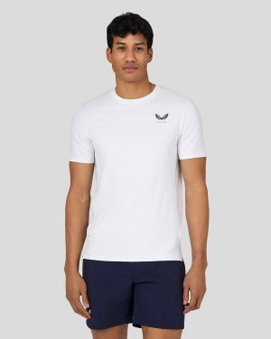 Castore Active Short Sleeve Performance T-Shirt Blancas | GWSL-72915