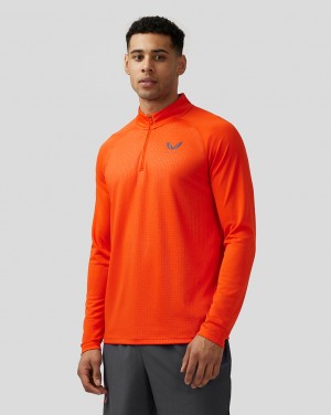 Castore Adapt Quarter Zip Top Naranjas Oscuro | IKUH-19782