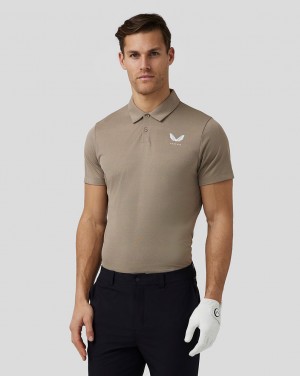 Castore Golf Engineered Knit Polo Clay | GPIS-10376