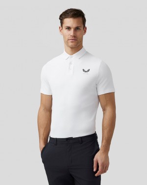 Castore Golf Essential Polo Blancas | JDUF-59073
