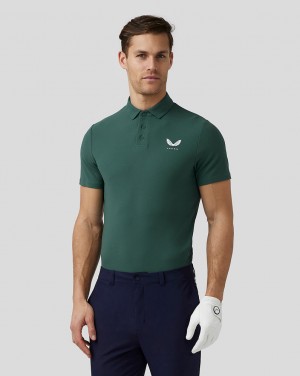 Castore Golf Essential Polo Verde | HDTK-47630