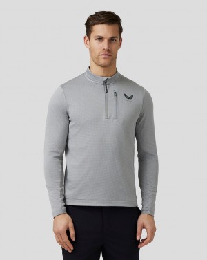 Castore Golf Pinnacle Tech Half Zip Top Steel | JBNF-20597