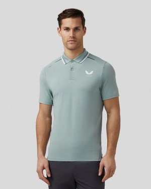 Castore Golf Tech Polo Azules | BZED-53274