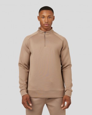 Castore Scuba Program Long Sleeve Aeroscuba 1/4 Zip Funnel Top Mushroom | FXVP-34986